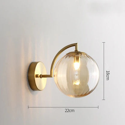 Nordic Wandlamp met Glazen Bol – Moderne LED Wandverlichting – Voor Woonkamer, Slaapkamer & Gang