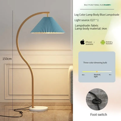 Nordic Houten LED Vloerlamp – Minimalistisch Design – Voor Slaapkamer, Woonkamer & Hoekdecoratie