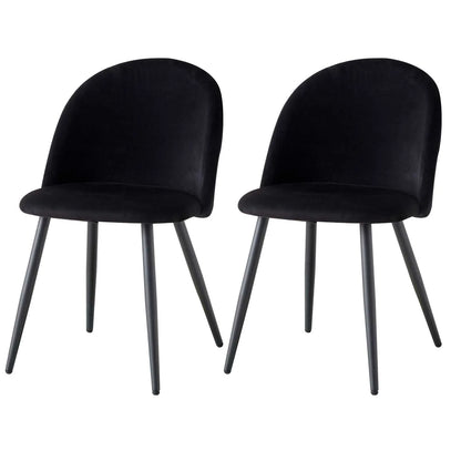 Set van 2 Luxe Nordic Eetkamerstoelen – Velvet Stof – Moderne Designstoelen voor Eetkamer, Slaapkamer & Kaptafel
