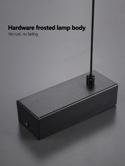 Nordic Minimalistische LED Hanglamp – Strakke Zwarte Kroonluchter – Voor Keuken, Eetkamer, Bar & Kantoor