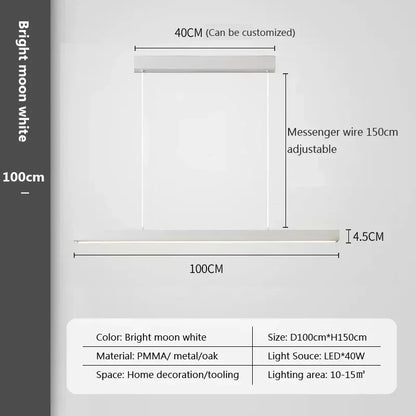 Moderne LED Hanglamp – Dimbare Minimalistische Plafondlamp voor Woonkamer, Eetkamer & Kantoor