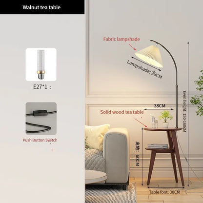 Nordic Houten LED Vloerlamp – Minimalistisch Design – Voor Slaapkamer, Woonkamer & Hoekdecoratie