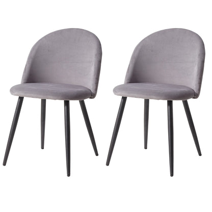 Set van 2 Luxe Nordic Eetkamerstoelen – Velvet Stof – Moderne Designstoelen voor Eetkamer, Slaapkamer & Kaptafel