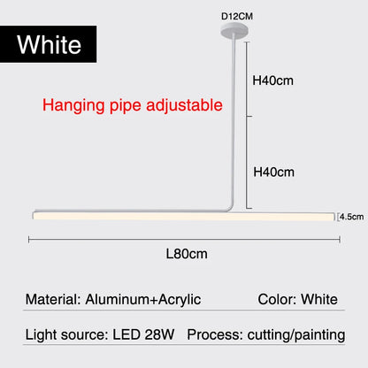 Moderne Minimalistische Eetkamer Hanglamp – Strak Aluminium Design – LED Verlichting voor Eettafel & Bar