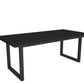 Nordicz Stål eetkamertafel zwart eikenhout u poot mat zwart - Design Meubelz