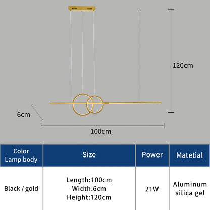 Nordic LED Kroonluchter – Moderne Dimbare Hanglamp – Voor Keuken, Eetkamer & Slaapkamer
