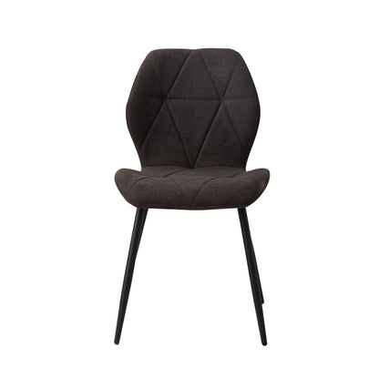 Set van 4 Gestoffeerde Eetkamerstoelen – Linnen Bekleding & Metalen Poten – Comfortabele Stoelen voor Eetkamer & Keuken