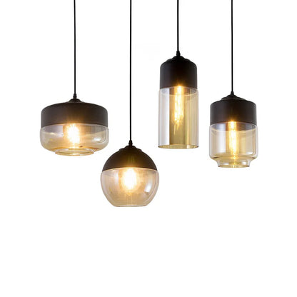 Nordic Vintage Glazen Hanglamp – E27/E26 Pendellamp – Voor Keuken, Restaurant & Woonkamer