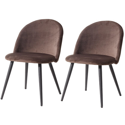 Set van 2 Luxe Nordic Eetkamerstoelen – Velvet Stof – Moderne Designstoelen voor Eetkamer, Slaapkamer & Kaptafel