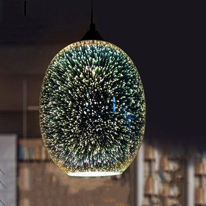 Moderne 3D Glas Hanglamp – Creatieve Fireworks Plafondlamp – Voor Bar, Woonkamer & Kerstdecoratie
