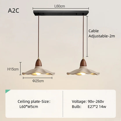 Nordic Wabi-Sabi Hanglamp – Vintage Houten Plafondlamp – Moderne Kunstzinnige Verlichting voor Slaapkamer & Restaurant