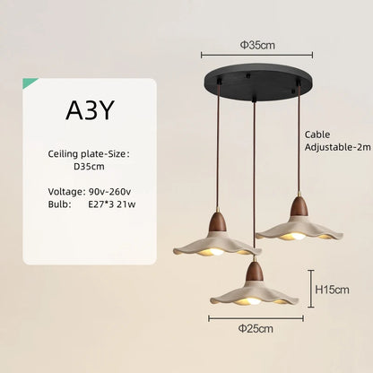 Nordic Wabi-Sabi Hanglamp – Vintage Houten Plafondlamp – Moderne Kunstzinnige Verlichting voor Slaapkamer & Restaurant