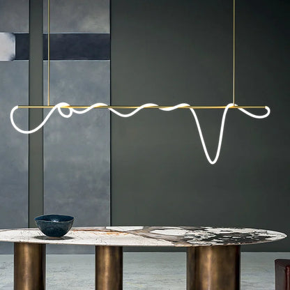 Moderne LED Plafondlamp – Langwerpige Design Kroonluchter – Dimbare Hanglamp voor Eetkamer, Keuken & Bar