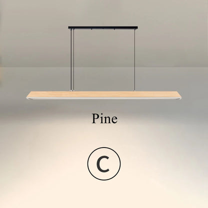Nordic Houten Hanglamp – LED Plafondlamp 43-86W – Modern Design voor Woonkamer & Eettafel