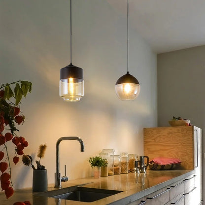 Nordic Loft Hanglamp – Moderne Glas Pendelverlichting – E27 Fitting voor Keuken, Restaurant & Woonkamer