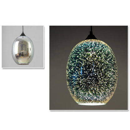 Moderne 3D Glas Hanglamp – Creatieve Fireworks Plafondlamp – Voor Bar, Woonkamer & Kerstdecoratie