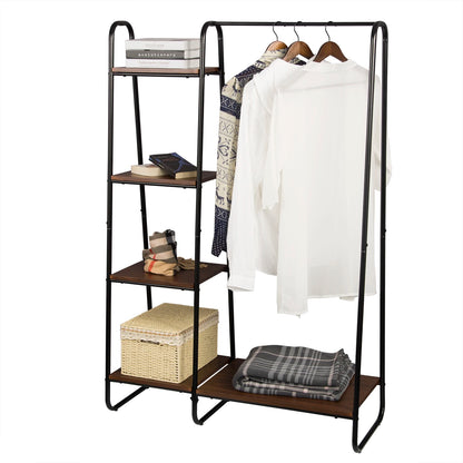 Kledingrek met 4 Planken – Stevig Metalen Frame – Voor Kleding, Schoenen & Accessoires