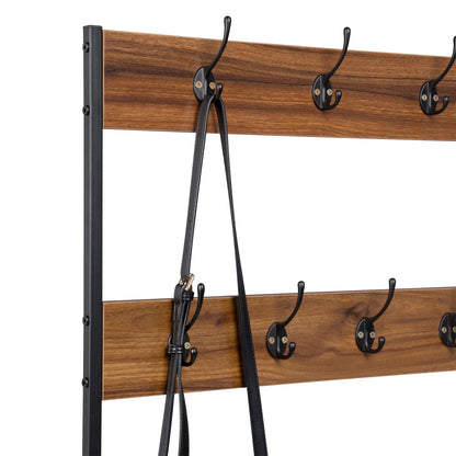 Kapstok & Kledingrek met Schoenenrek – 7 Haken & Opbergplank – Stevig Design voor Hal & Slaapkamer