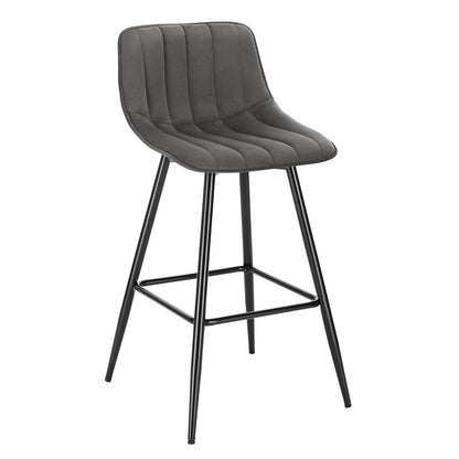 Moderne Velvet Barstoel met Voetensteun – Comfortabele Hoge Kruk voor Keuken, Bar & Restaurant