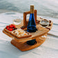Nordicz draagbare tapas plank met glas- en wijnfleshouder - Design Meubelz
