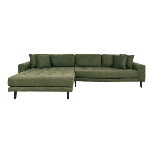 Lido Bank Bank Met Chaise Longue Links Gericht 4 Kussens Groen. - Design Meubelz