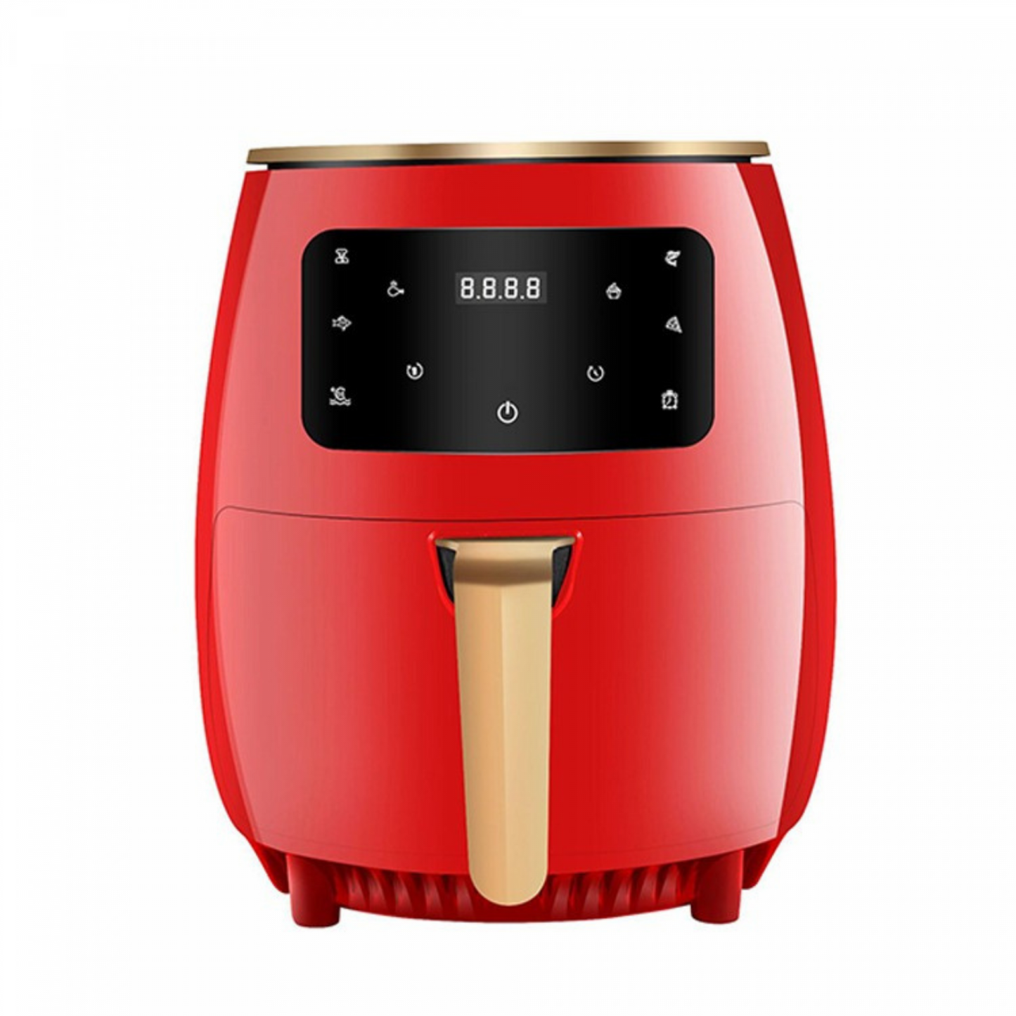 Cheffinger CF-AFRY4.5: 1400W Digitale LED Airfryer - 4,5 Liter Rood - Design Meubelz