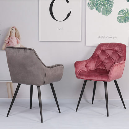 Nordicz fluwelen eetkamerstoelen 2 stuks - Design Meubelz