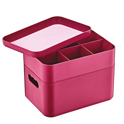 2-laags multifunctionele opbergdoos roze - Design Meubelz