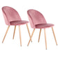 Nordicz fluwelen eetkamerstoelen set 2 stuks - Design Meubelz