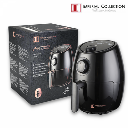 Imperial Collection 1000W olievrije airfryer zwart - Design Meubelz