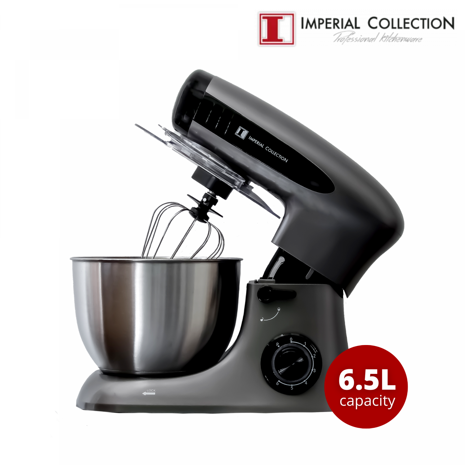 Imperial Collection multifunctionele 4-in-1 mixer/keukenrobot met kantelbare kop, zwart - Design Meubelz