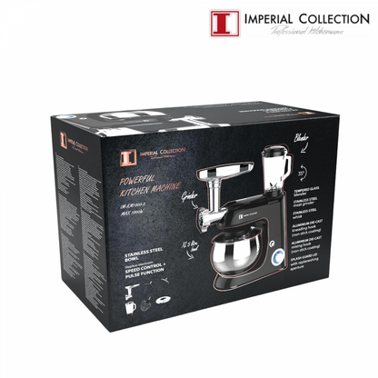 Imperial Collection Professionele Keukenmachine 4 in 1 Grijs - Design Meubelz