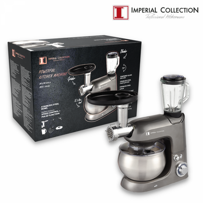 Imperial Collection Professionele Keukenmachine 4 in 1 Grijs - Design Meubelz